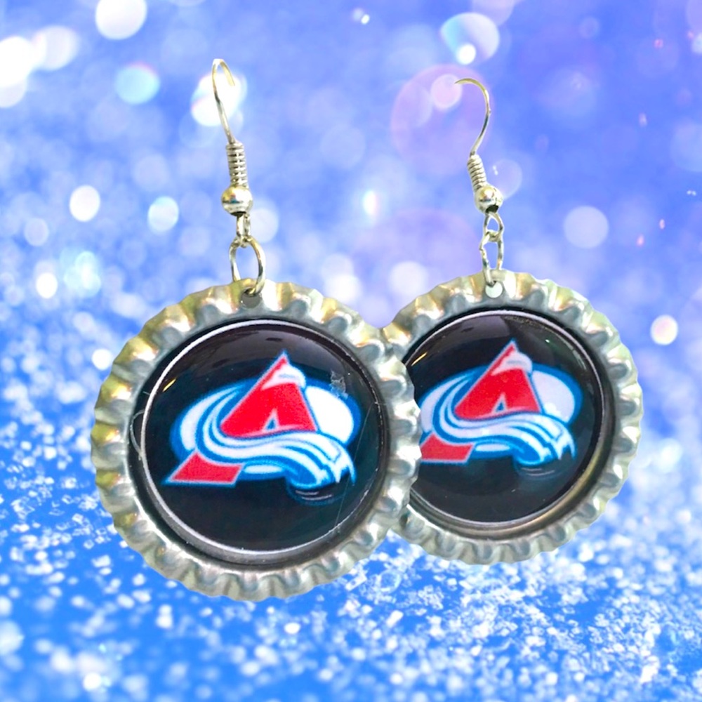 Colorado AVALANCHE Hockey Handmade Earrings *NEW*